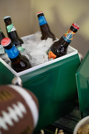 Green Metal Picnic Cooler