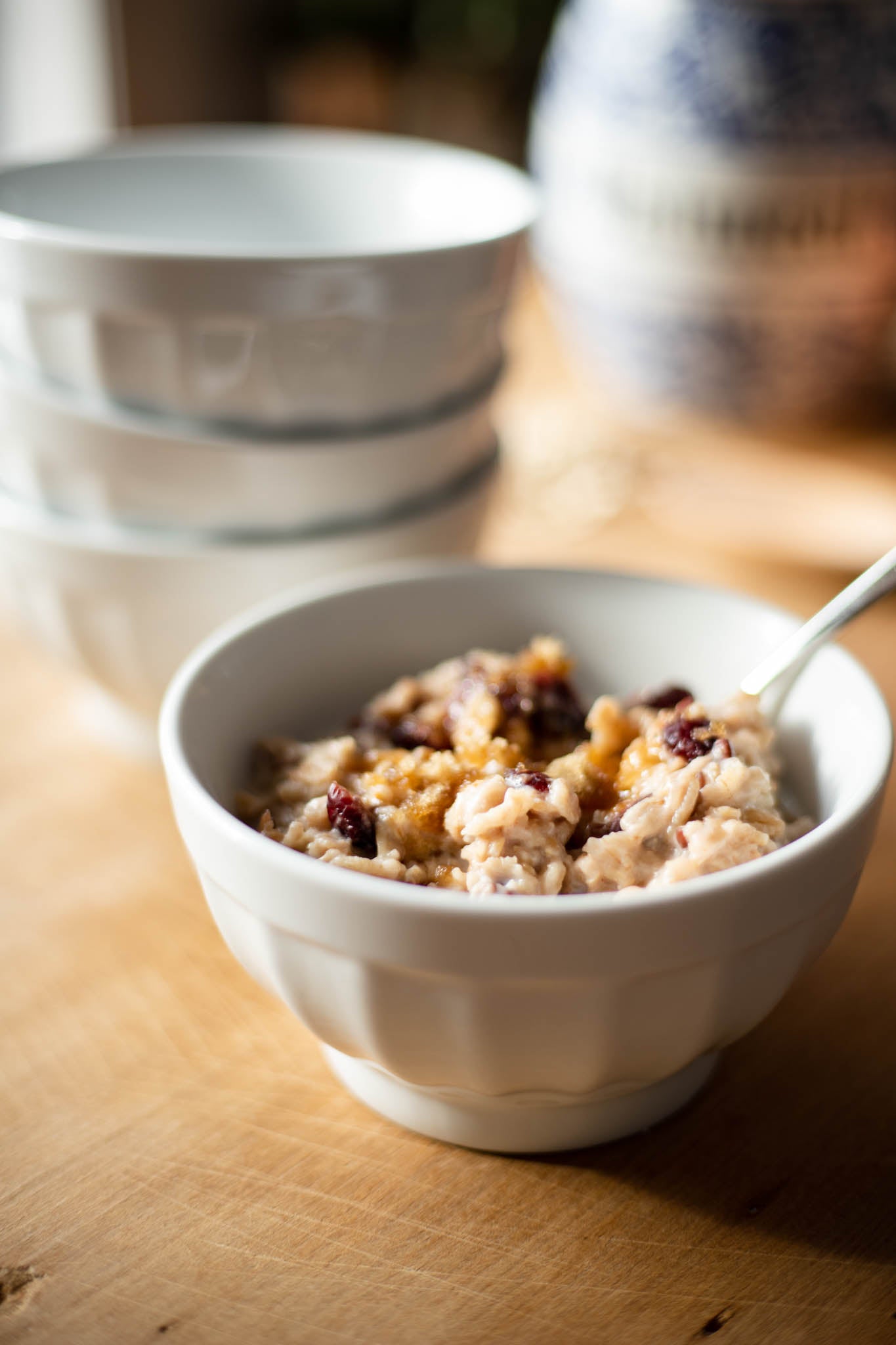 White Café au Lait Bowls/Oatmeal Bowls - Set of 4