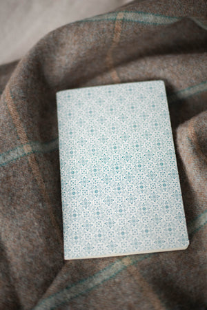 Blue and White Printed Notebook