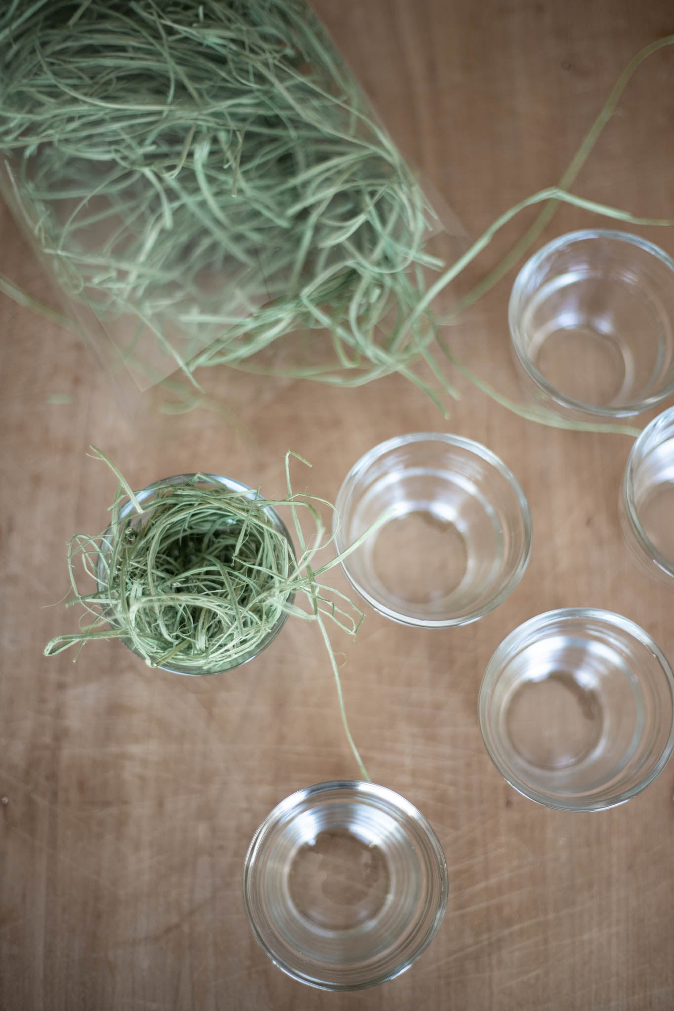 Bag of Green Wood Basket Filler