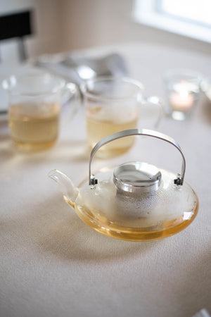 Glass Teapot and Cups Set