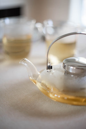 Glass Teapot and Cups Set