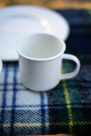 Cream Enamelware Mug - (12 oz.)