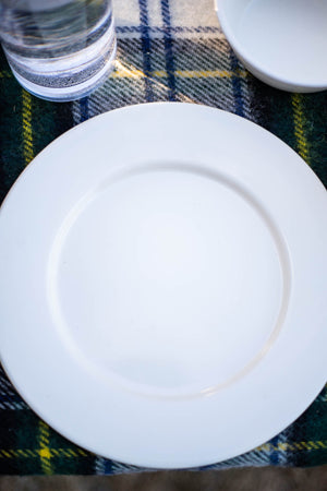 Cream Enamelware Plate