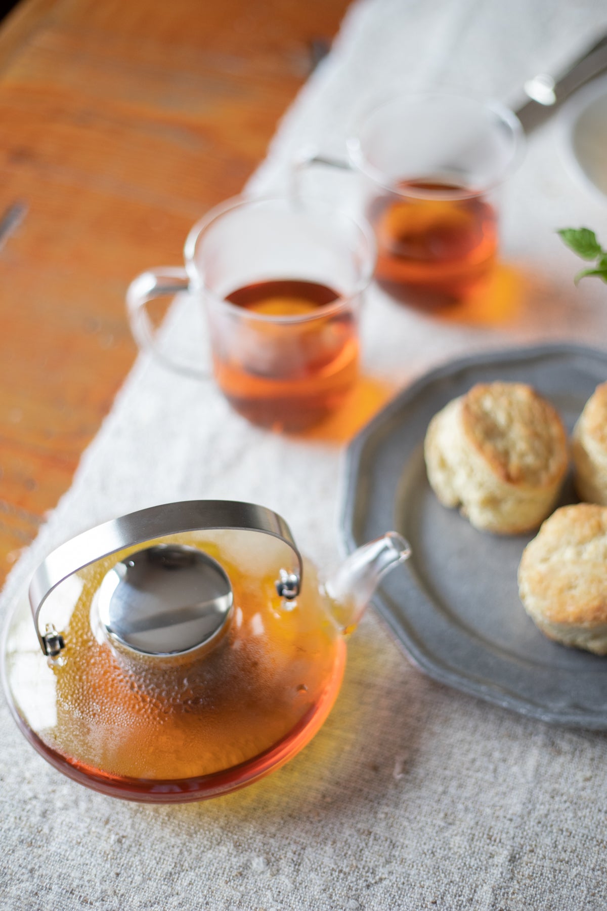 Glass Teapot and Cups Set