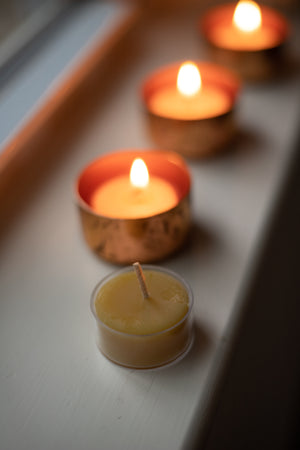 Beeswax Tea Light Candles - Set of 4