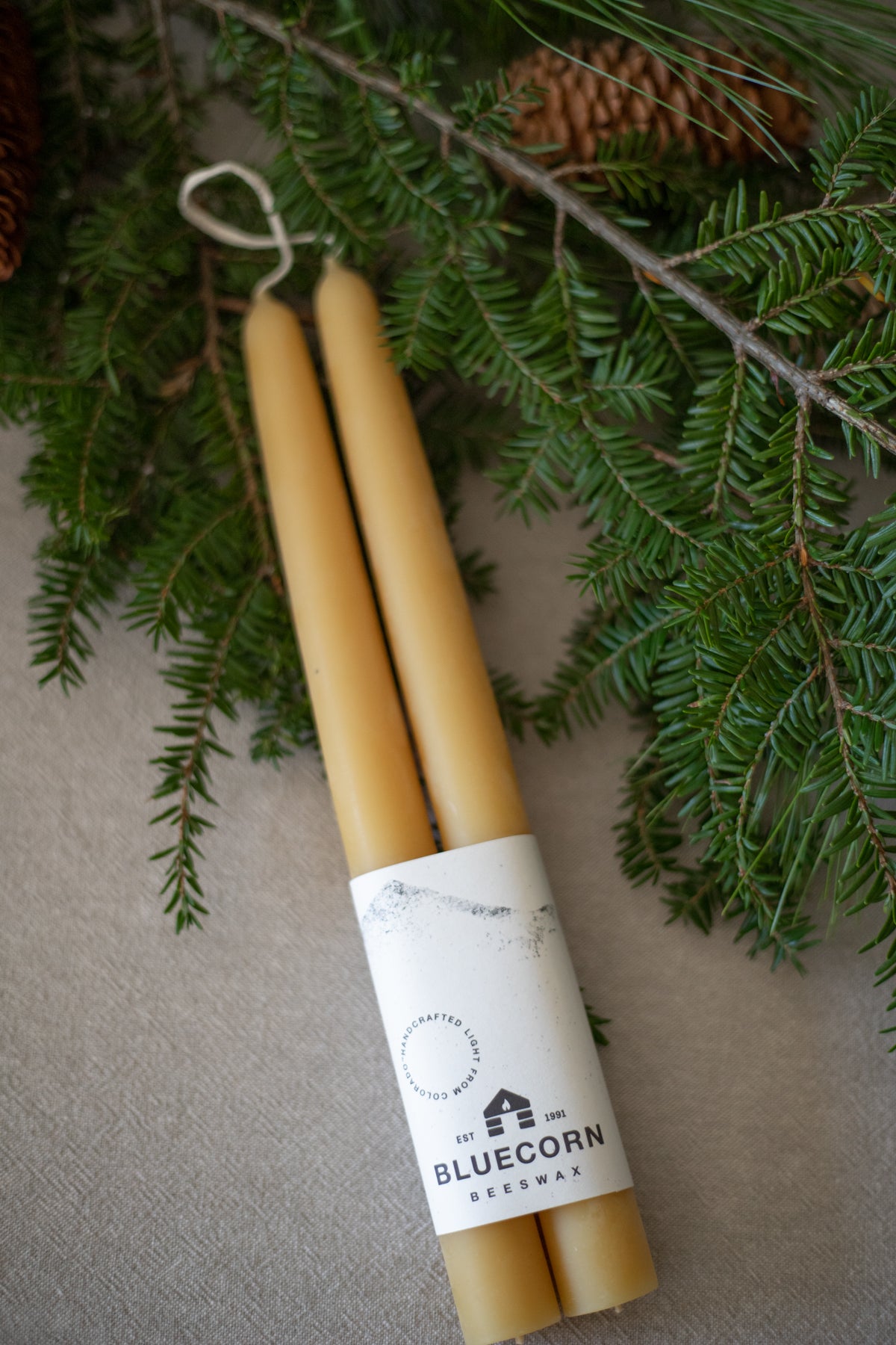 Beeswax Taper Candles - 10" - Natural