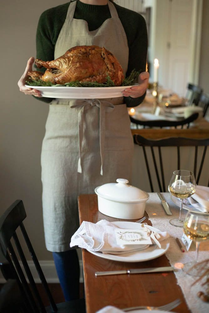 Natural Linen Chef Apron