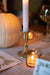 Aged Brass Candlesticks - Mismatched Set of 5