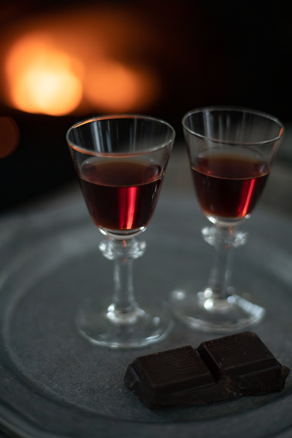 Antique Cordial Glasses - Set of 2