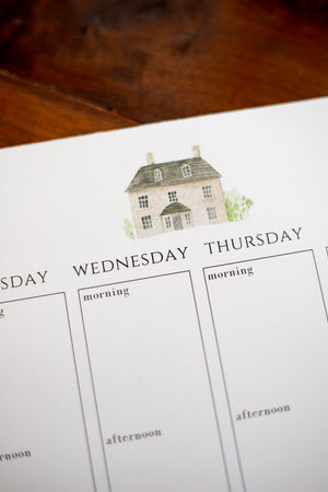 Weekly Calendar Notepad