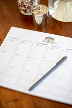 Weekly Calendar Notepad