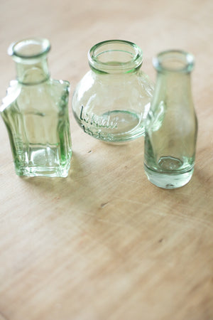 Green Bud Vases - Set of 3